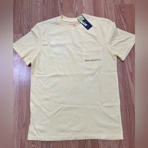 Margaritaville Men's Light Yellow Pocket Tee